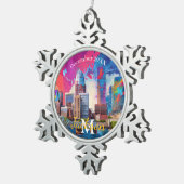 Louisville Snowflake Pewter Weihnachtsschmuck Schneeflocken Zinn-Ornament (Rechts)