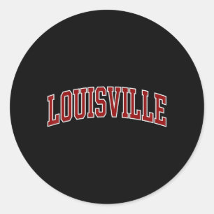 Louisville Vintage Design Männer Frauen Kinder Runder Aufkleber