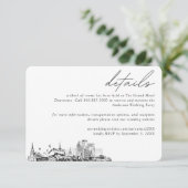 Louisville Wedding Hotel Zimmerblockdetails Begleitkarte (Stehend Vorderseite)