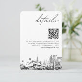 Louisville Wedding Modern Details QR Code Begleitkarte (Stehend Vorderseite)
