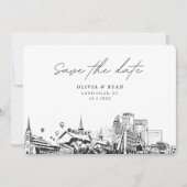 Louisville Wedding Modern Save the Date Einladung (Vorderseite)