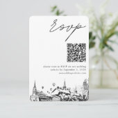 Louisville Wedding Modern UAWG QR Code Begleitkarte (Stehend Vorderseite)