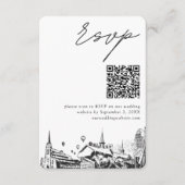 Louisville Wedding Modern UAWG QR Code Begleitkarte (Vorderseite)
