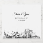 Louisville Wedding Personalisiert Champagne Label Schaumweinetikett (Einzelnes Label)