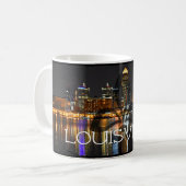 Louisvilleskyline-Kaffee-Tasse mit Lilie Kaffeetasse (Vorderseite Links)