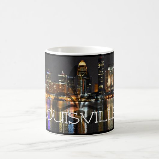Louisvilleskyline-Kaffee-Tasse mit Lilie Kaffeetasse (Mittel)