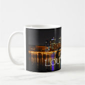 Louisvilleskyline-Kaffee-Tasse mit Lilie Kaffeetasse (Links)