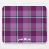 Loulou & Trendy Pink Karierte Personalisierte Maus Mousepad (Vorne)