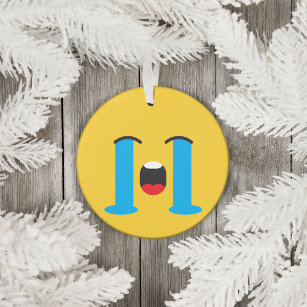 Louly Cry Emoji Sad Face Ornament