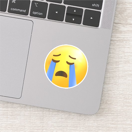 Louly Cry Face Emoji Aufkleber (Ausschnitt)