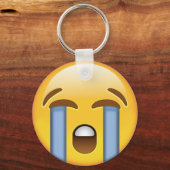 Louly Cry Face Emoji Schlüsselanhänger (Vorderseite)