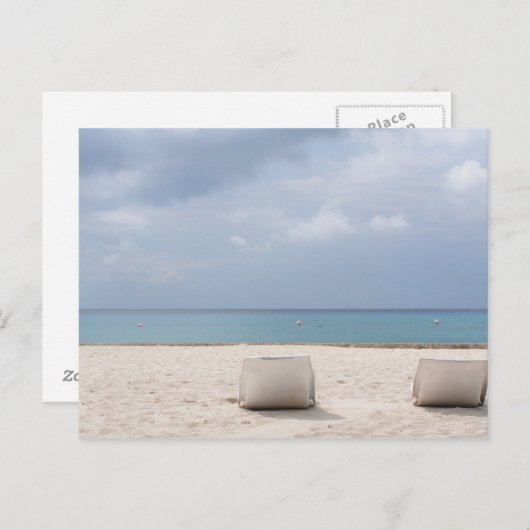 Lounge am Ozean in Cozumel Postkarte (Vorne/Hinten)