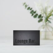 Lounge Bar Minimalistisch fett Text Elegant dunkel Visitenkarte (Stehend Vorderseite)