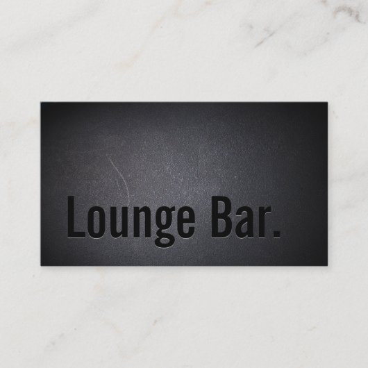 Lounge Bar Minimalistisch fett Text Elegant dunkel Visitenkarte (Vorderseite)