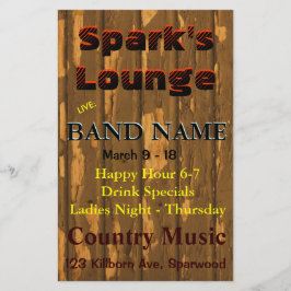 Lounge, Bar Taverne Live Music Flyer