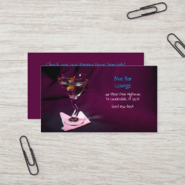 Lounge BlackBerry Martini Bar Business Card Visitenkarte