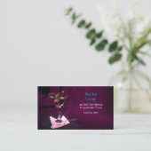 Lounge BlackBerry Martini Bar Business Card Visitenkarte (Stehend Vorderseite)