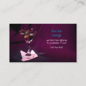 Lounge BlackBerry Martini Bar Business Card Visitenkarte (Vorderseite)
