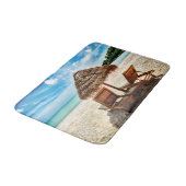 Lounge Chairs Beach throw Pillow Badematte (Schrägansicht)