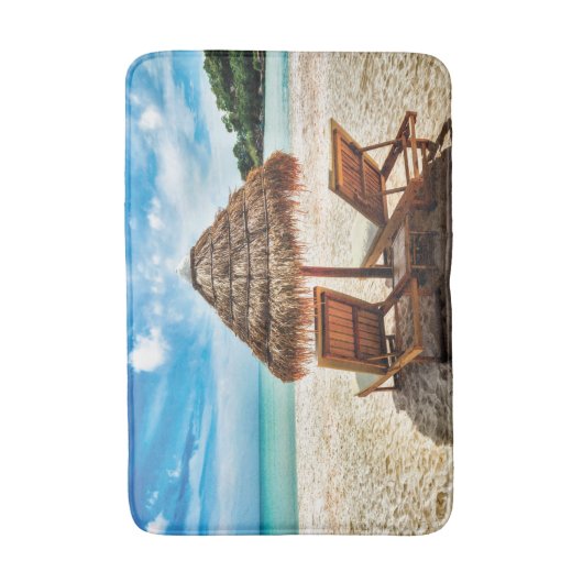 Lounge Chairs Beach throw Pillow Badematte (Vorderseite Vertikal)