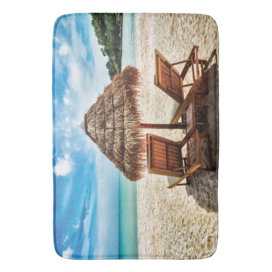 Lounge Chairs Beach throw Pillow Badematte (Vorderseite Vertikal)