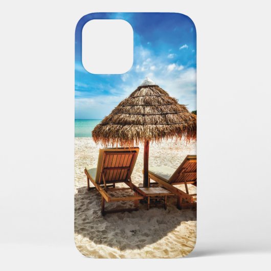 Lounge Chairs Beach throw Pillow Case-Mate iPhone Hülle (Rückseite)