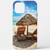Lounge Chairs Beach throw Pillow Case-Mate iPhone Hülle (Rückseite)