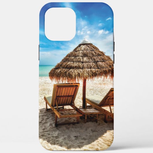 Lounge Chairs Beach throw Pillow Case-Mate iPhone Hülle (Rückseite)