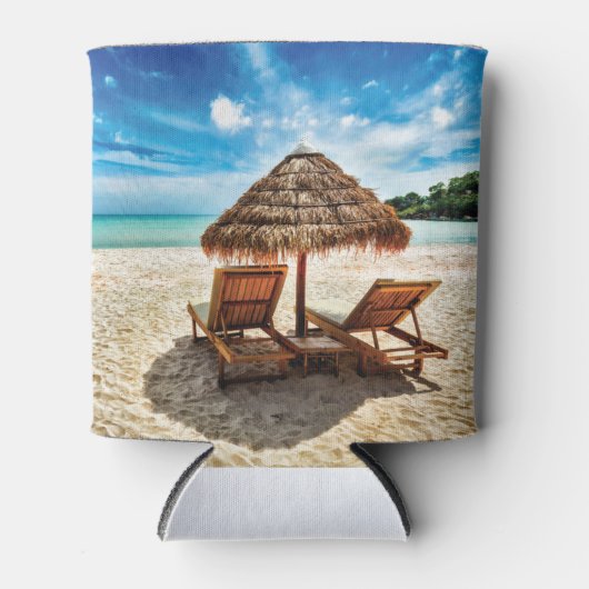 Lounge Chairs Beach throw Pillow Dosenkühler (Vorderseite)