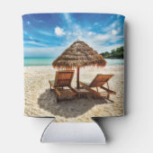 Lounge Chairs Beach throw Pillow Dosenkühler (Rückseite)