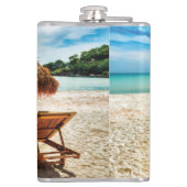 Lounge Chairs Beach throw Pillow Flachmann (Rückseite)