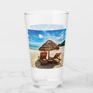 Lounge Chairs Beach throw Pillow Glas