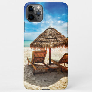 Lounge Chairs Beach throw Pillow iPhone 11Pro Max Hülle