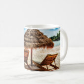 Lounge Chairs Beach throw Pillow Kaffeetasse (VorderseiteRechts)