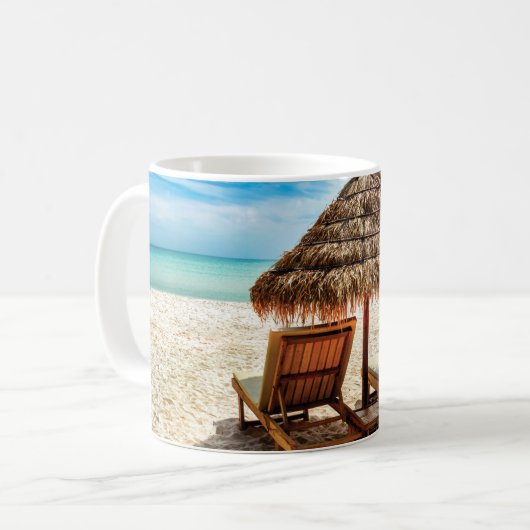Lounge Chairs Beach throw Pillow Kaffeetasse (Vorderseite Links)