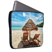 Lounge Chairs Beach throw Pillow Laptopschutzhülle (Vorne Rechts)