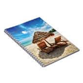 Lounge Chairs Beach throw Pillow Notizblock (Rechte Seite)