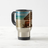 Lounge Chairs Beach throw Pillow Reisebecher (Vorderseite Links)