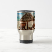 Lounge Chairs Beach throw Pillow Reisebecher (Mittel)