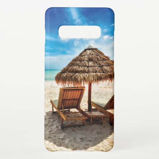 Lounge Chairs Beach throw Pillow Samsung Galaxy Hülle (Rückseite)