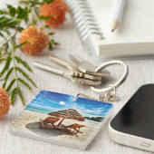 Lounge Chairs Beach throw Pillow Schlüsselanhänger (Vorderseite rechts)