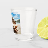 Lounge Chairs Beach throw Pillow Schnapsglas (Rechts)