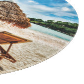 Lounge Chairs Beach throw Pillow Schneidebrett (Ecke)