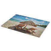 Lounge Chairs Beach throw Pillow Schneidebrett (Ecke)