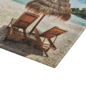 Lounge Chairs Beach throw Pillow Schneidebrett (Ecke)