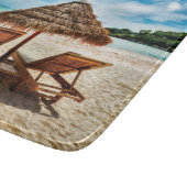 Lounge Chairs Beach throw Pillow Schneidebrett (Ecke)