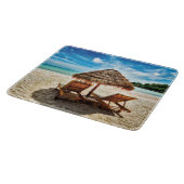 Lounge Chairs Beach throw Pillow Schneidebrett (Ecke)