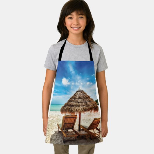 Lounge Chairs Beach throw Pillow Schürze (Insitu)