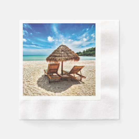 Lounge Chairs Beach throw Pillow Serviette (Vorderseite)