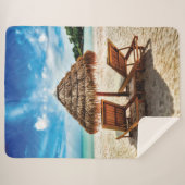 Lounge Chairs Beach throw Pillow Sherpadecke (Vorderseite (Horizontal))
